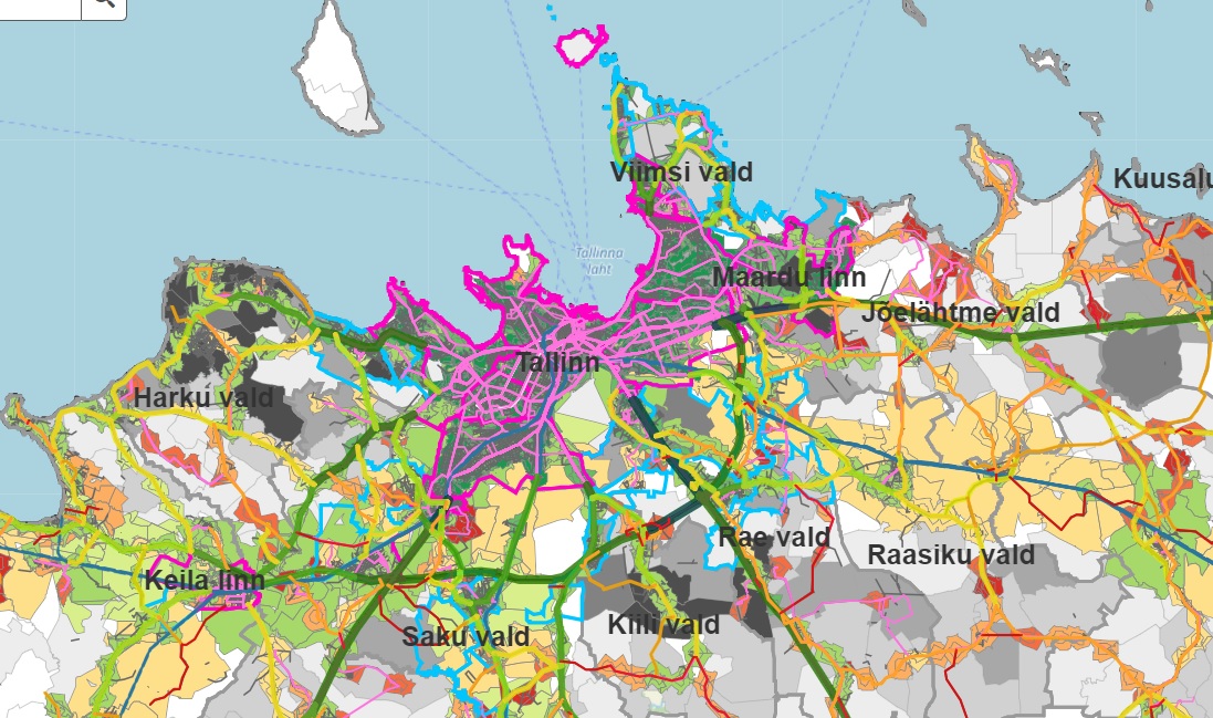 Ühistranspordi kättesaadavuse kaart